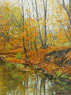 Осень,ручей в лесу