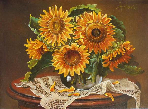 , , still life, sunflowers