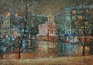 Снегопад на Славянской площади. 2015г.