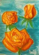 Розы цвета апельсина