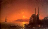 Константинополь при луне.Холст, масло. 1846 г.