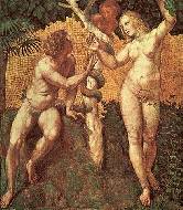Adam and Eva. Mozaika