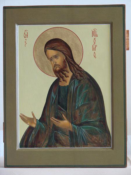икона,рукописная икона,икона иоанна предтечи,икона крестителя,икона святого,аналойная,православная икона,новая икона