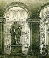Внутренний двор замка (палаццо Фарнезе в Риме). 1783 