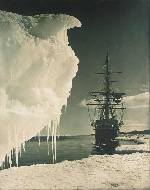 The terra Nova at the ice foot, cape Evans. 1911